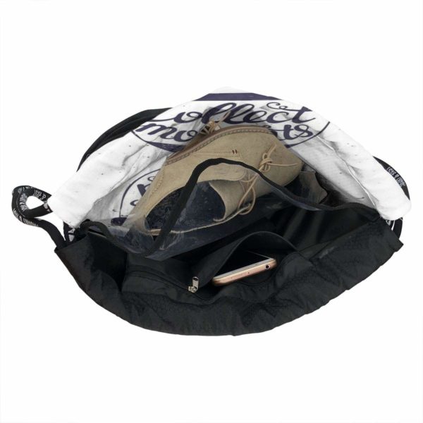 Artistic Handwritten Drawstring Bag- Adjustable Durable Customized - Image 2