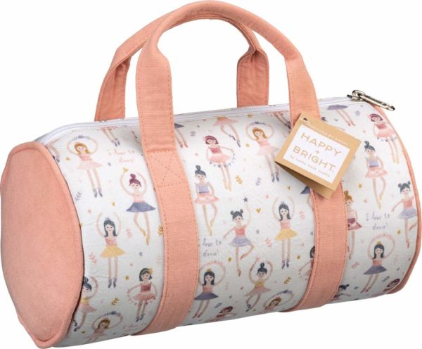 Barrel Duffle Bag- I Love to Dance Pattern Customized - Image 2