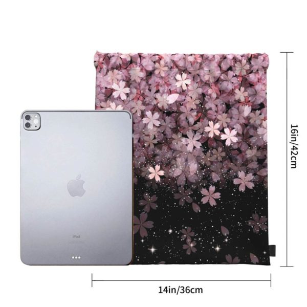 Cherry Blossom Drawstring Bag- Sackpack Daypack Lightweight Wholesale - Image 3