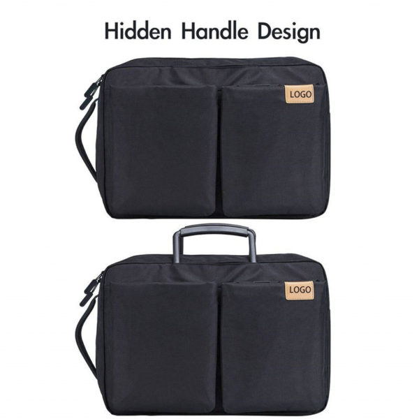 Hidden Handle & Shoulder Strap Convertible Laptop Backpack Customized - Image 4