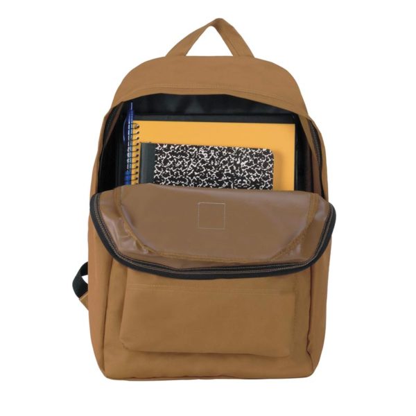 Dark Yellow Backpack- Inner Name Label Front Pocket Large Size - Image 2