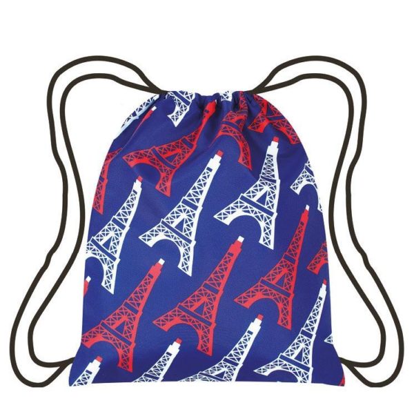Eiffel Tower Drawstring Bag