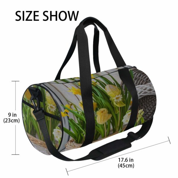 Flower Duffle Bag- Pattern Bag for Sports Outdoor Customized - Image 3