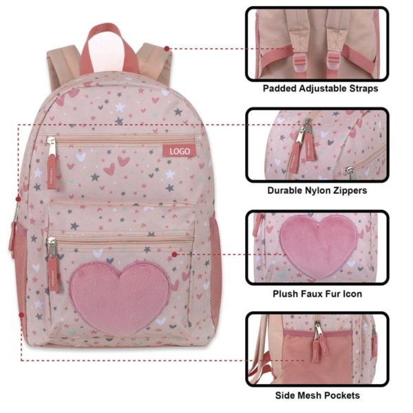 All Over Printed Kids Backpack With Multiple Pockets Wholesale - Image 4