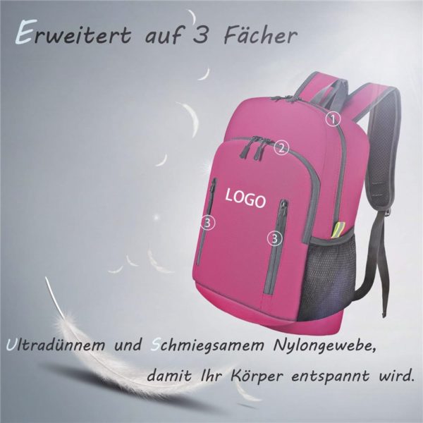 Pink Simple Style Girls Kids Backpack Wholesale with Double Pockets - Image 4
