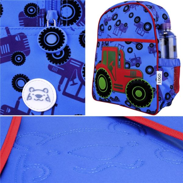 Tractor Pattern Fashion Kids Backpack Wholesale - Image 4