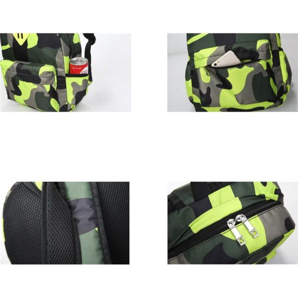 Custom Camouflage Pattern Kids Backpack Unisex - Image 3