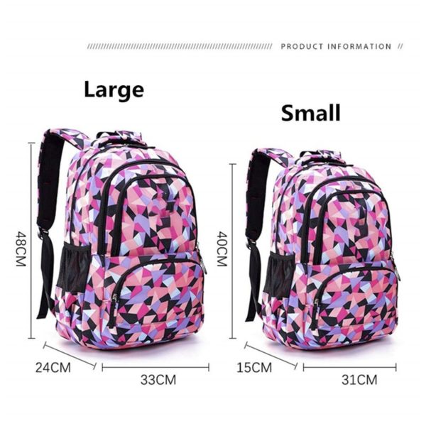 Geometric Prints Girls Boys Kids Backpack Wholesale - Image 4