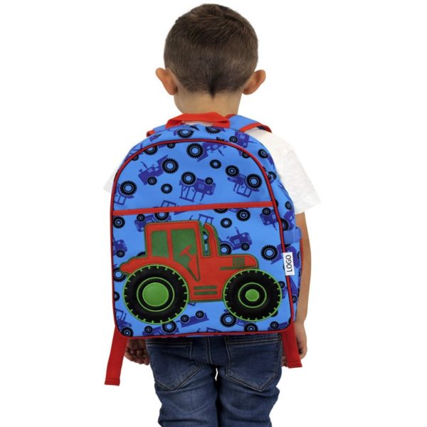 Tractor Pattern Fashion Kids Backpack Wholesale - Image 3
