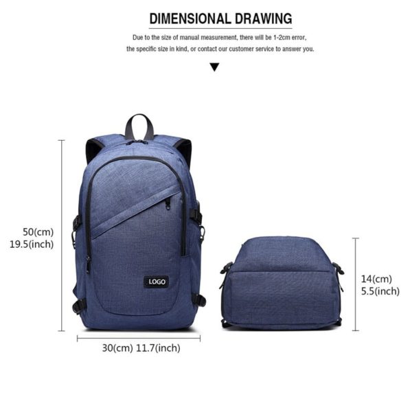 Navy Blue OEM Rucksack Laptop Backpack - Image 3