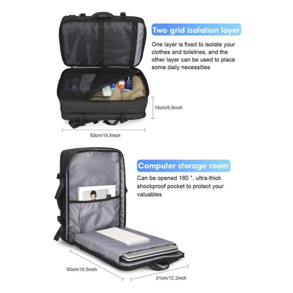 Flight-Approved Expandable Laptop Backpack Customized - Image 3