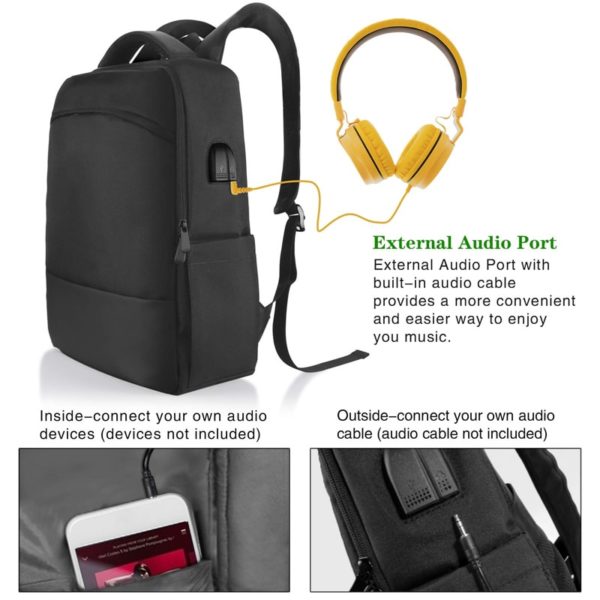 Slim Lightweight Laptop Backpack OEM with USB Port - Image 3