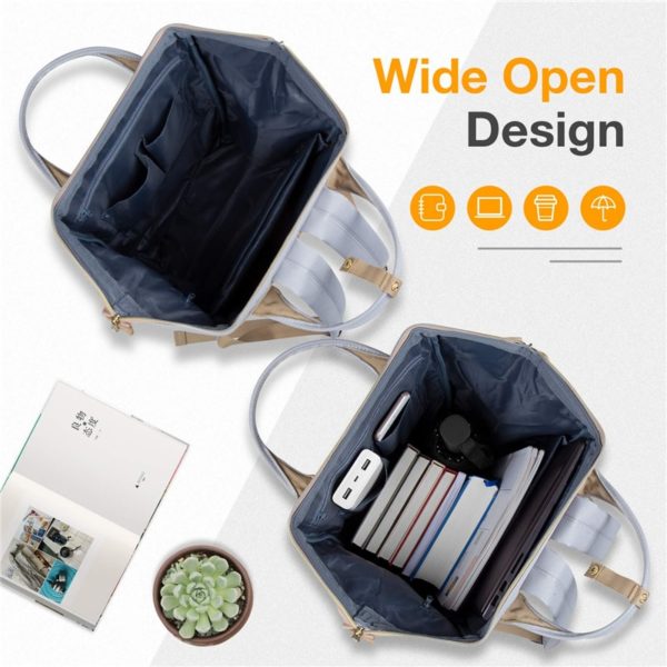 Yellow Fashion Laptop Backpack with Handle OEM - Image 2