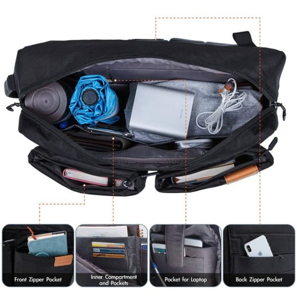 Hidden Handle & Shoulder Strap Convertible Laptop Backpack Customized - Image 2