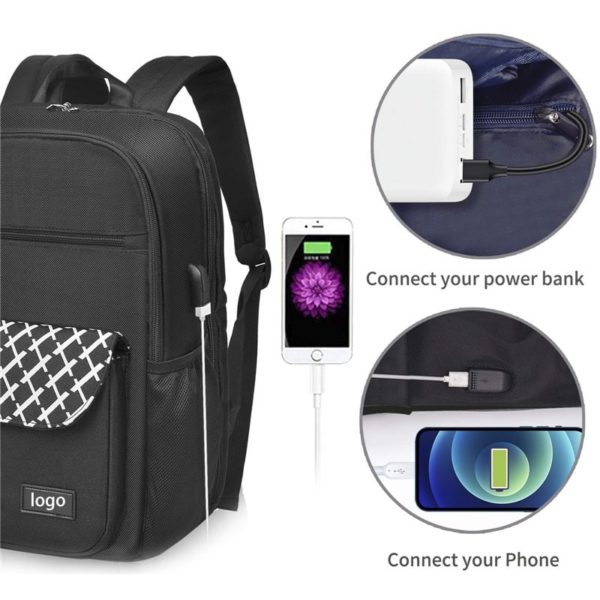Large Travel Laptop Backpack Wholesale with USB Charging Port - Image 3