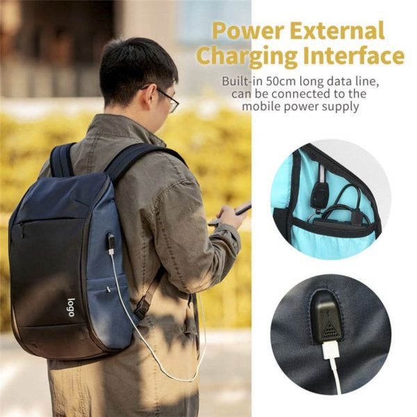 Customized Water Proof School Laptop Backpack with USB Charging Port - Image 3