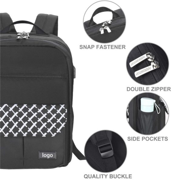 Large Travel Laptop Backpack Wholesale with USB Charging Port - Image 2