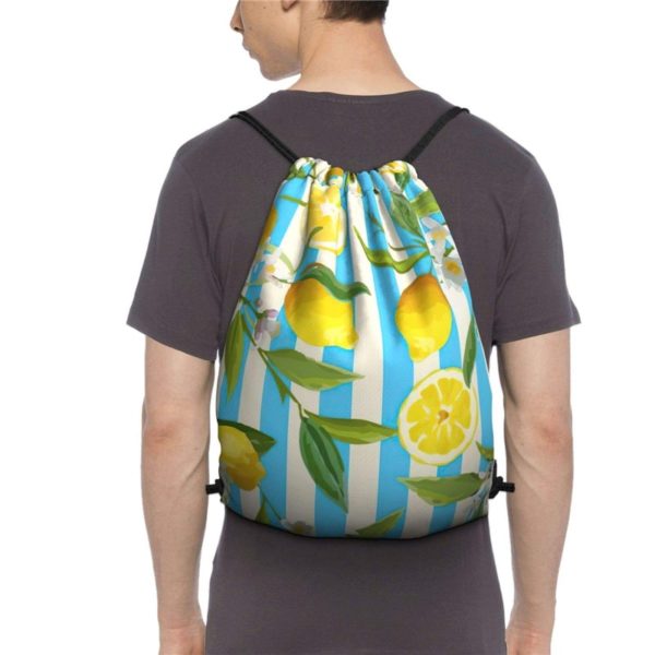 Lemon Drawstring Bag- Italian Summer Lemon Wholesale - Image 4