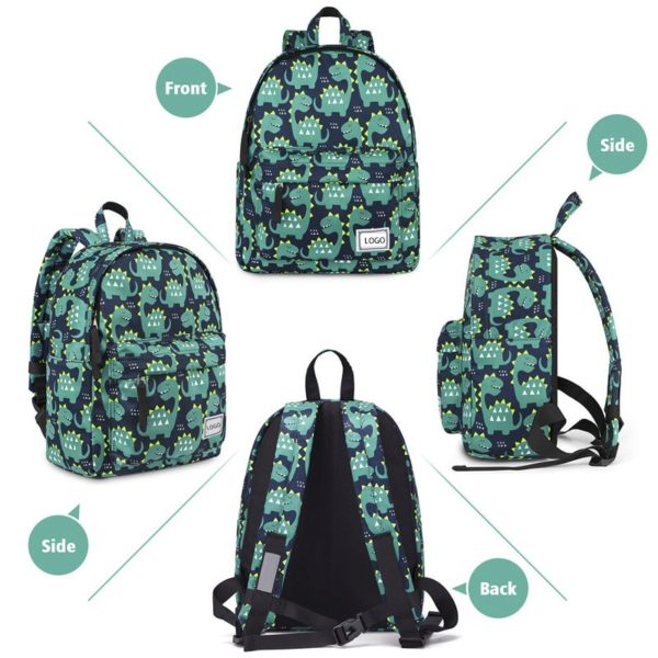 Dinosaur Kids Backpack With Reflective Strips OEM - Image 3