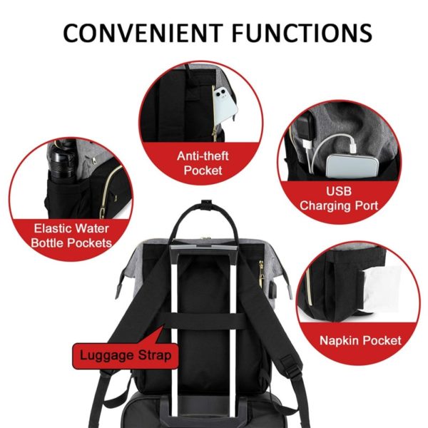 Computer Bag Laptop Backpack OEM with USB Port - Image 3
