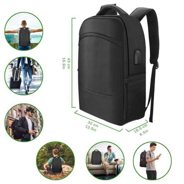 Slim Lightweight Laptop Backpack OEM with USB Port - Image 2