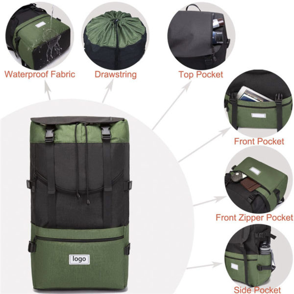 DIY Travel Outdoor Laptop Backpack Water Proof - Image 2