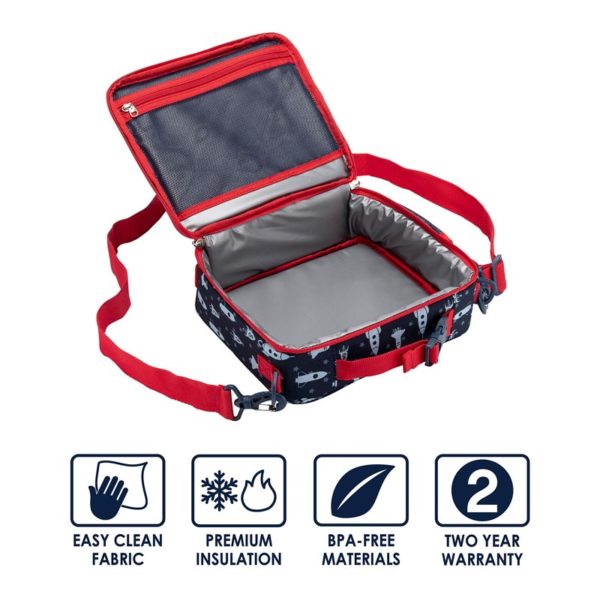 Rocket Pattern Lunch Bag- Double Insulated Durable Water-Resistant - Image 4