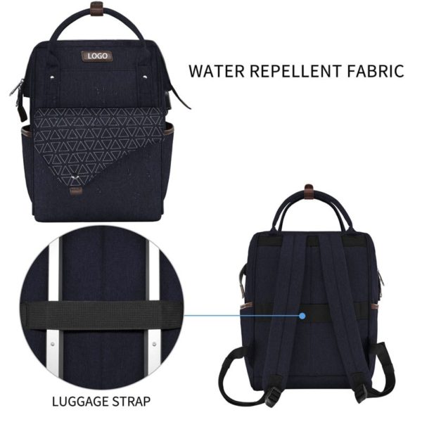 Retro Stylish Water-repellent School Laptop Backpack DIY - Image 4