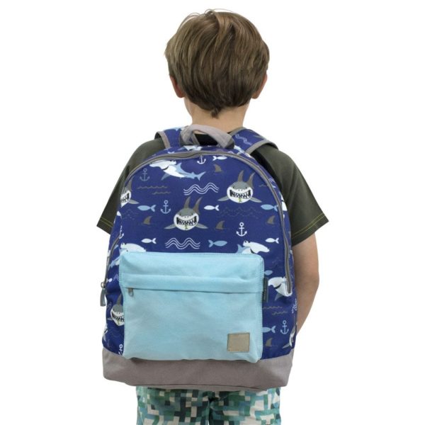 Shark Pattern Fashion Kids Backpack with Inner Pockets Wholesale - Image 2