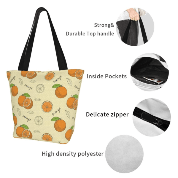 Stylish Duffle Bag- Orange Pattern Customized - Image 3