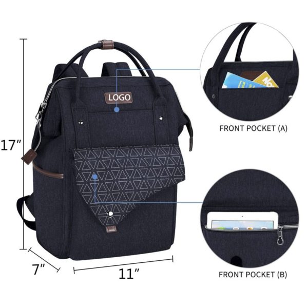 Retro Stylish Water-repellent School Laptop Backpack DIY - Image 3