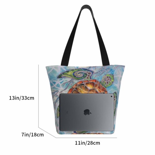 Tote Duffle Bag- Sea Turtle Pattern Casual DIY - Image 4