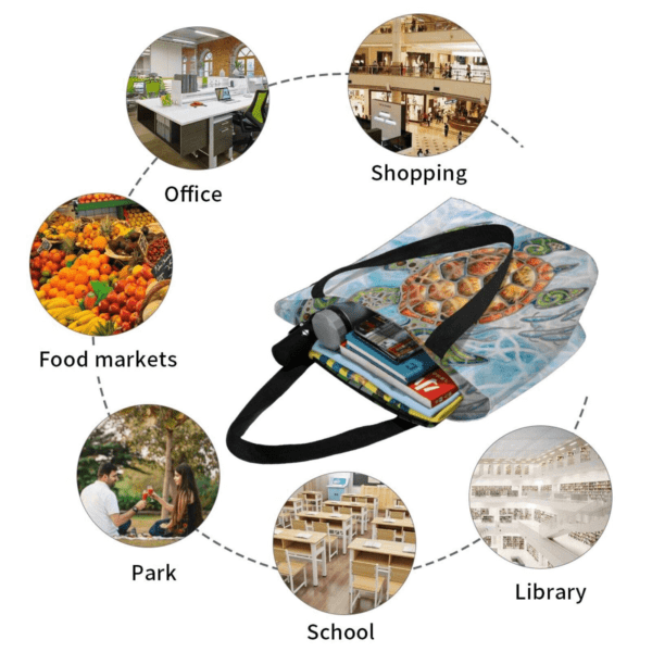 Tote Duffle Bag- Sea Turtle Pattern Casual DIY - Image 2