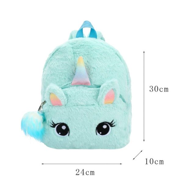 Unicorn Fluffy Kid's Toddler Backpack Unisex DIY - Image 2