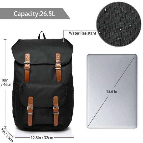 Black leather Backpack