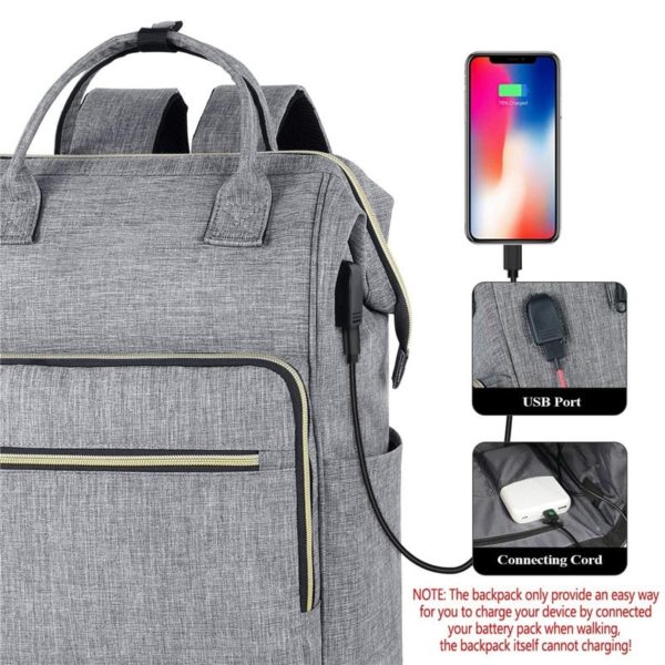 Backpack with Charging Port- Comfortable Lifting Handle - Image 4