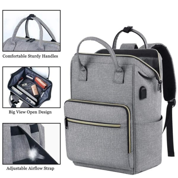 Backpack with Charging Port- Comfortable Lifting Handle - Image 3