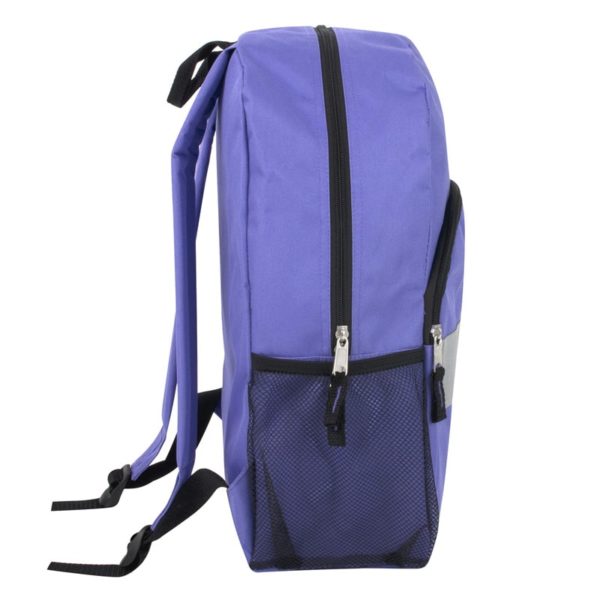 College Students Backpack- Purple Customized Durable Straps - Image 3
