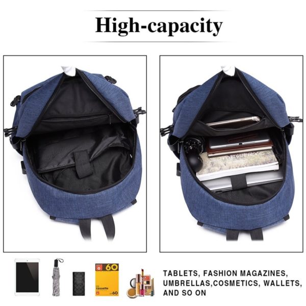Navy Blue OEM Rucksack Laptop Backpack - Image 4