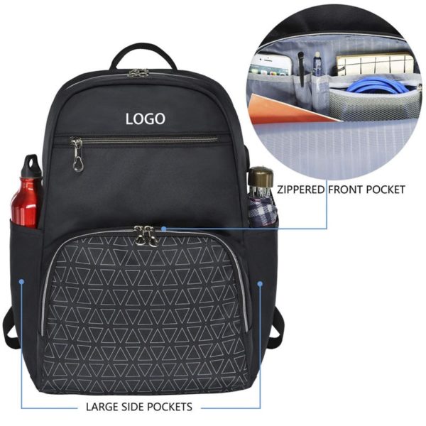 Stylish Water-repellent Nylon Laptop Backpack in Bulk - Image 4