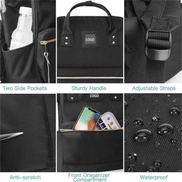 Multi Occasional Backpack for Laptop  in Bulk Black - Image 3