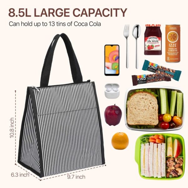Simple Style Lunch Bag- Portable Reusable Thermal Organizer - Image 3