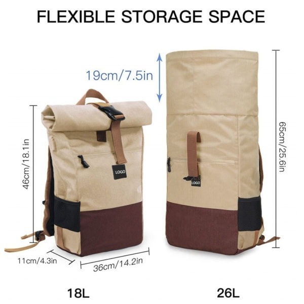 Beige Laptop Backpack