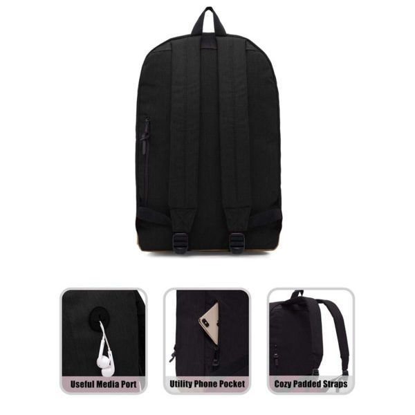 PU Leather Backpack- Suede Style Casual Bag Wholesale - Image 2
