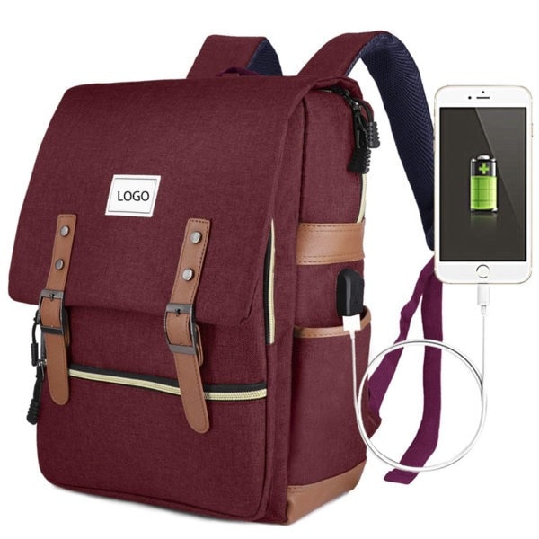 Leather Laptop Backpack
