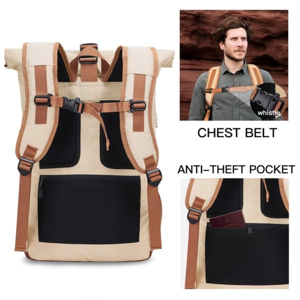 Beige Laptop Bag- Casual Outdoor For Students DIY - Image 2