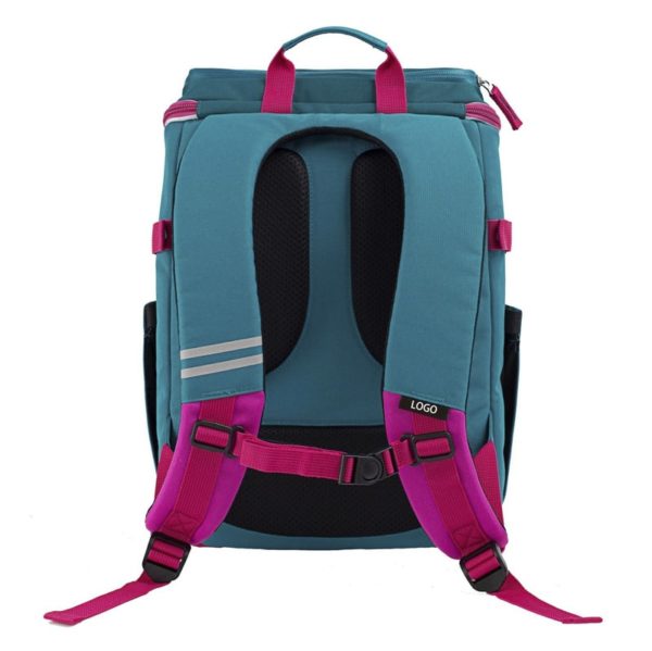 Wide Open School Bag- Blue and Pink Multi-functional Backpack Customized - Image 2