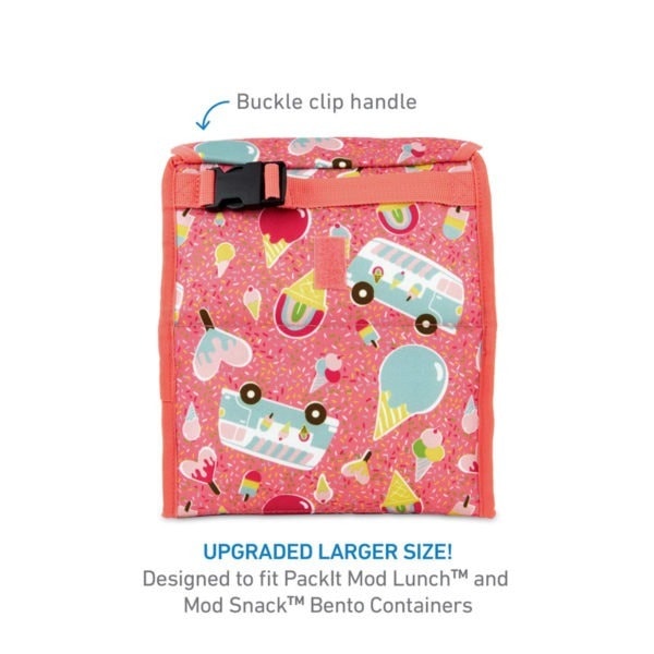 Freezable Cooler Bag- Zip Closure Ice Scream Pattern Wholesale - Image 2