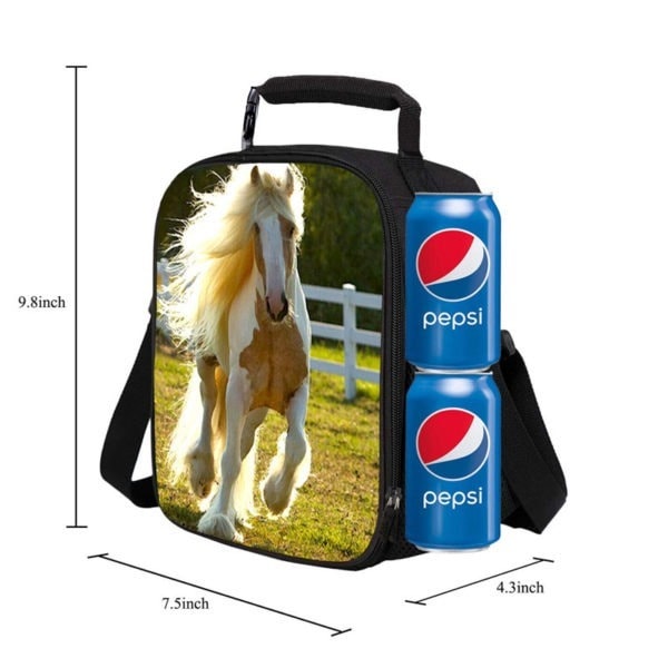 Horse Print Cooler Bag- Stallion Pattern Drink Holder Customized - Image 2