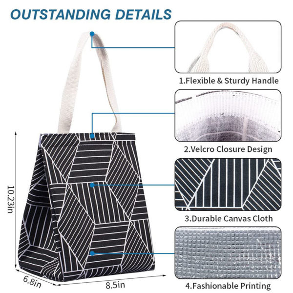 Foldable Cooler Bag- Interior Pockets Thermal Lunch Cooler Wholesale - Image 2